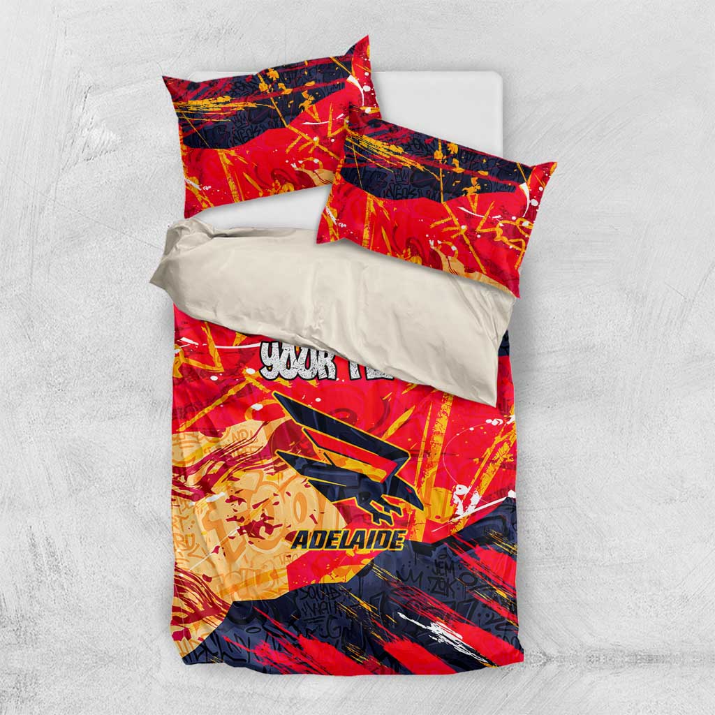 Personalized Adelaide Crows Bedding Set Australian Graffiti Paint Splatter - Abstract Geometric