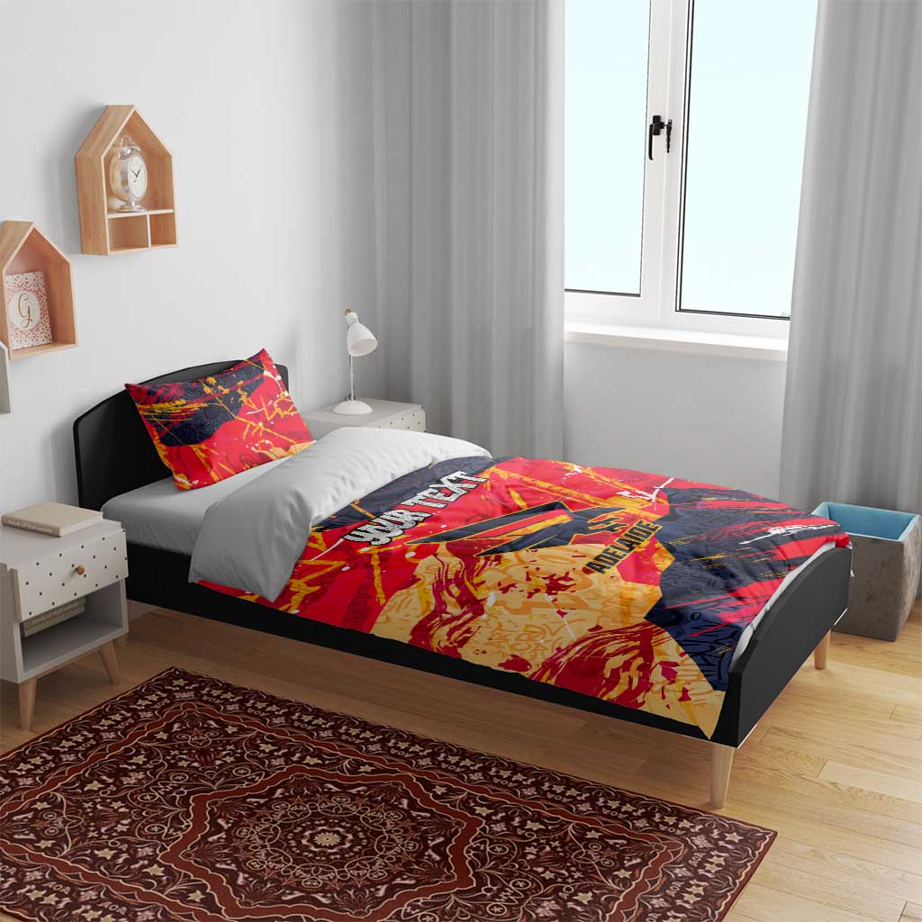 Personalized Adelaide Crows Bedding Set Australian Graffiti Paint Splatter - Abstract Geometric