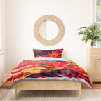 Personalized Adelaide Crows Bedding Set Australian Graffiti Paint Splatter - Abstract Geometric