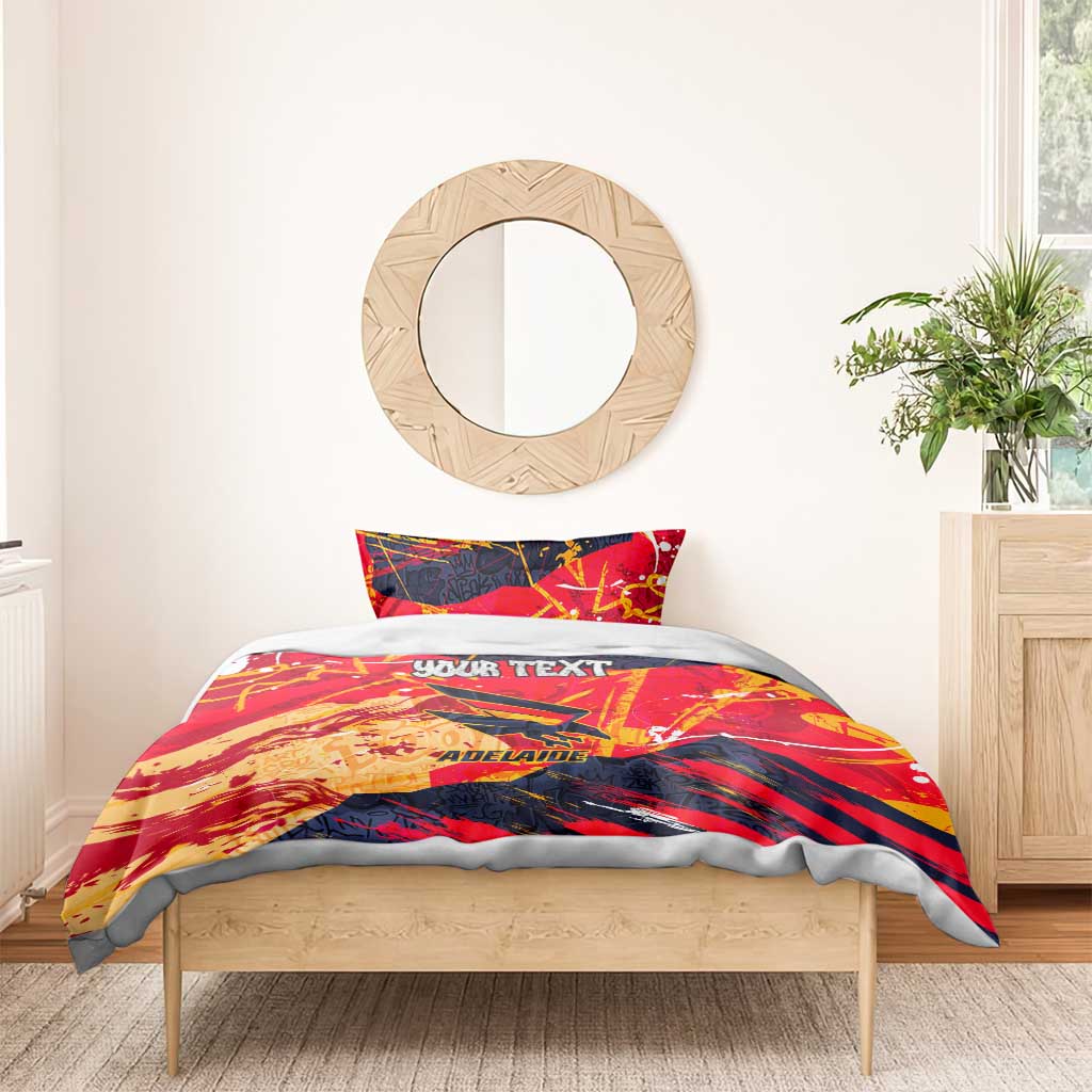 Personalized Adelaide Crows Bedding Set Australian Graffiti Paint Splatter - Abstract Geometric