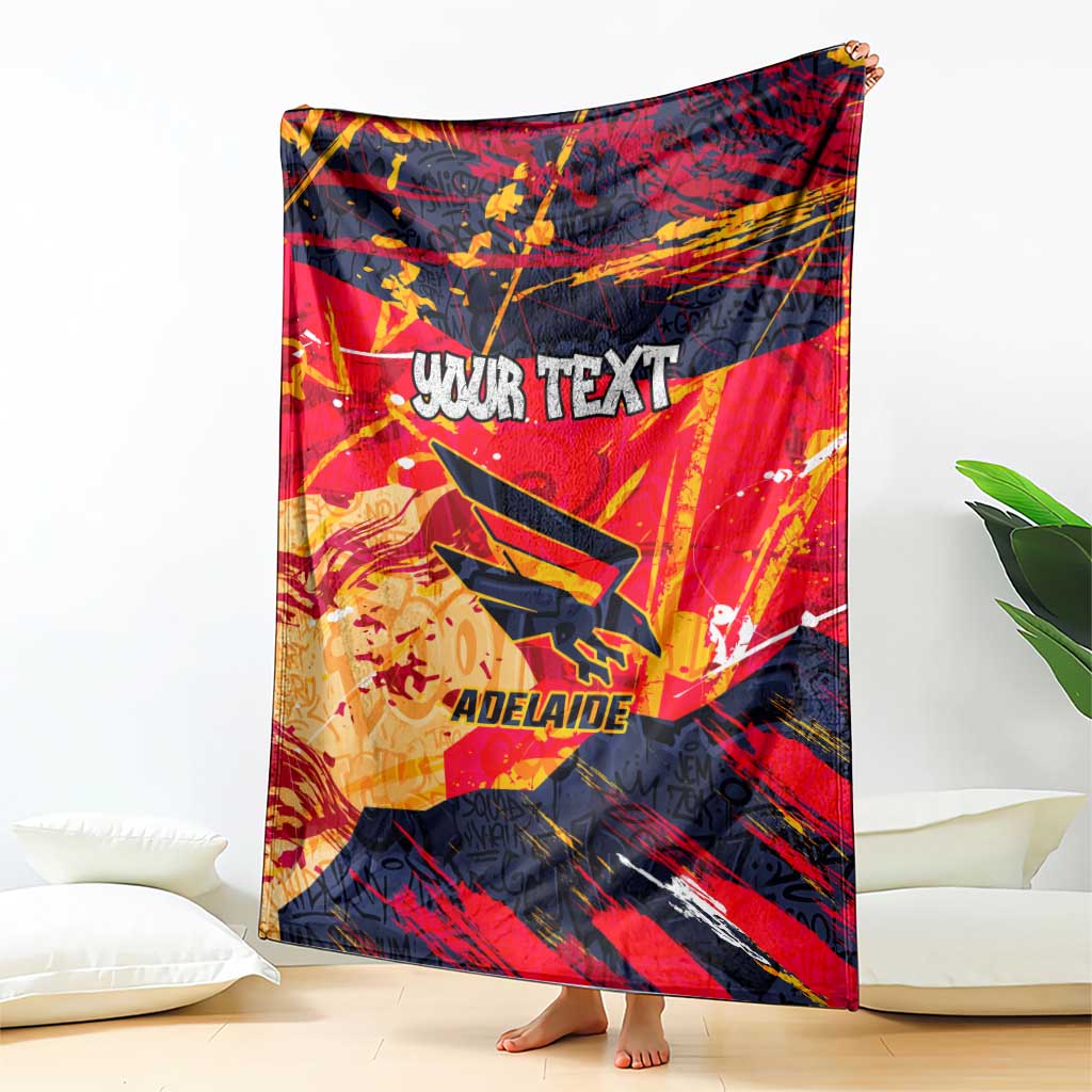Personalized Adelaide Crows Blanket Australian Graffiti Paint Splatter - Abstract Geometric