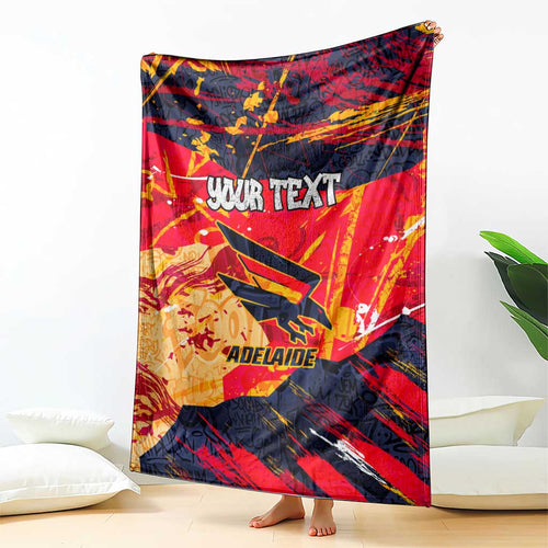 Personalized Adelaide Crows Blanket Australian Graffiti Paint Splatter - Abstract Geometric