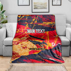 Personalized Adelaide Crows Blanket Australian Graffiti Paint Splatter - Abstract Geometric