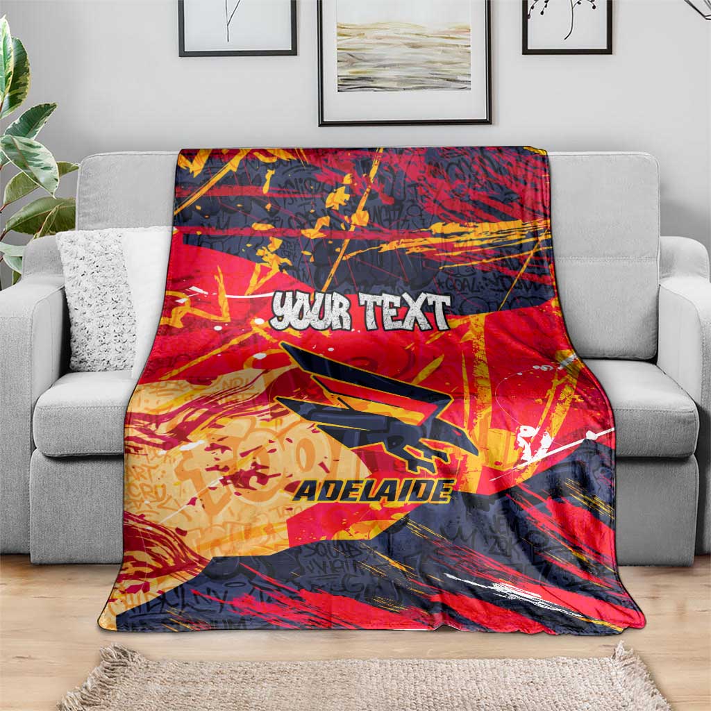 Personalized Adelaide Crows Blanket Australian Graffiti Paint Splatter - Abstract Geometric