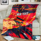 Personalized Adelaide Crows Blanket Australian Graffiti Paint Splatter - Abstract Geometric