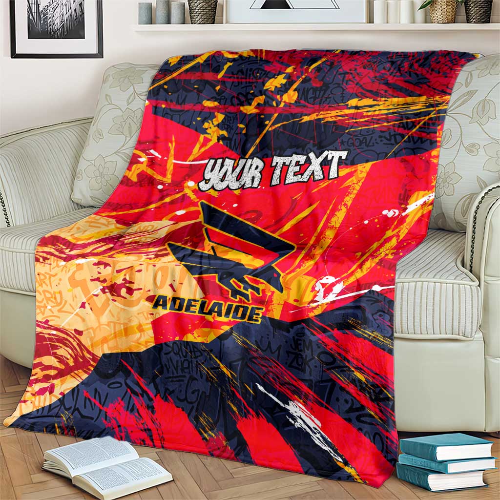 Personalized Adelaide Crows Blanket Australian Graffiti Paint Splatter - Abstract Geometric