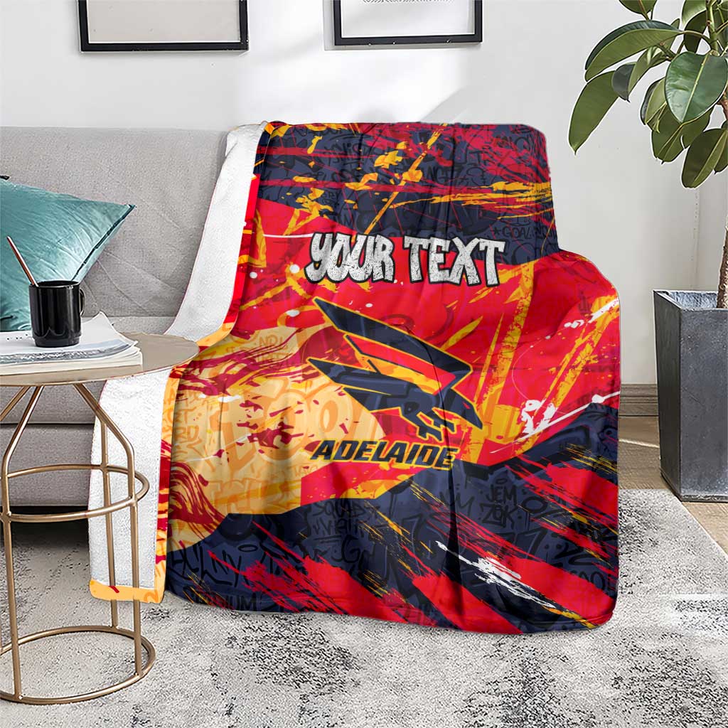 Personalized Adelaide Crows Blanket Australian Graffiti Paint Splatter - Abstract Geometric