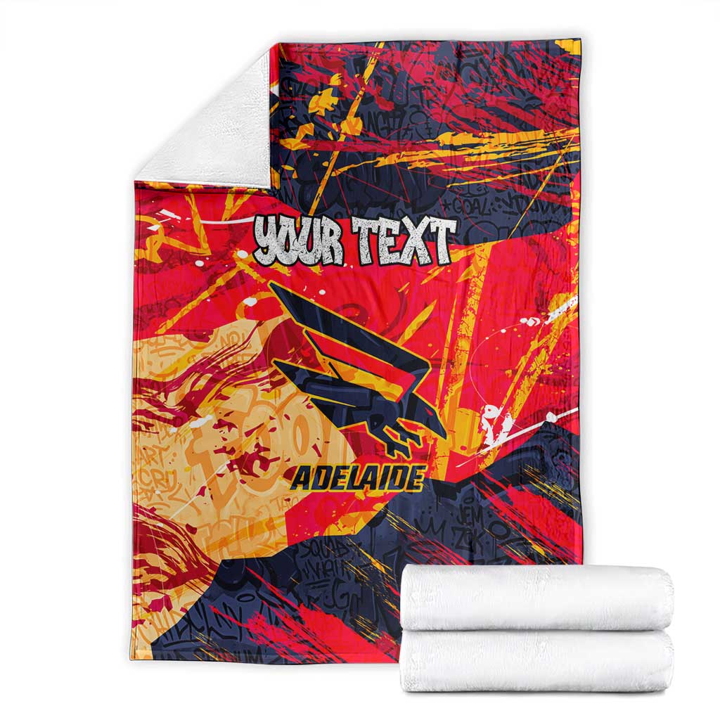 Personalized Adelaide Crows Blanket Australian Graffiti Paint Splatter - Abstract Geometric