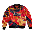 Personalized Adelaide Crows Bomber Jacket Australian Graffiti Paint Splatter - Abstract Geometric