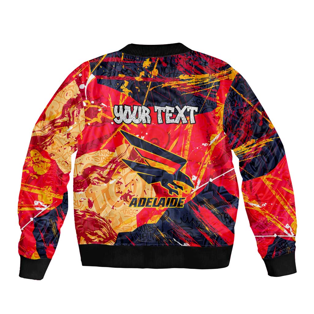 Personalized Adelaide Crows Bomber Jacket Australian Graffiti Paint Splatter - Abstract Geometric