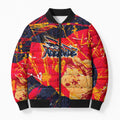 Personalized Adelaide Crows Bomber Puffer Jacket Australian Graffiti Paint Splatter - Abstract Geometric