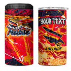 Personalized Adelaide Crows 4 in 1 Can Cooler Tumbler Australian Graffiti Paint Splatter - Abstract Geometric