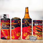 Personalized Adelaide Crows 4 in 1 Can Cooler Tumbler Australian Graffiti Paint Splatter - Abstract Geometric