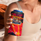 Personalized Adelaide Crows 4 in 1 Can Cooler Tumbler Australian Graffiti Paint Splatter - Abstract Geometric