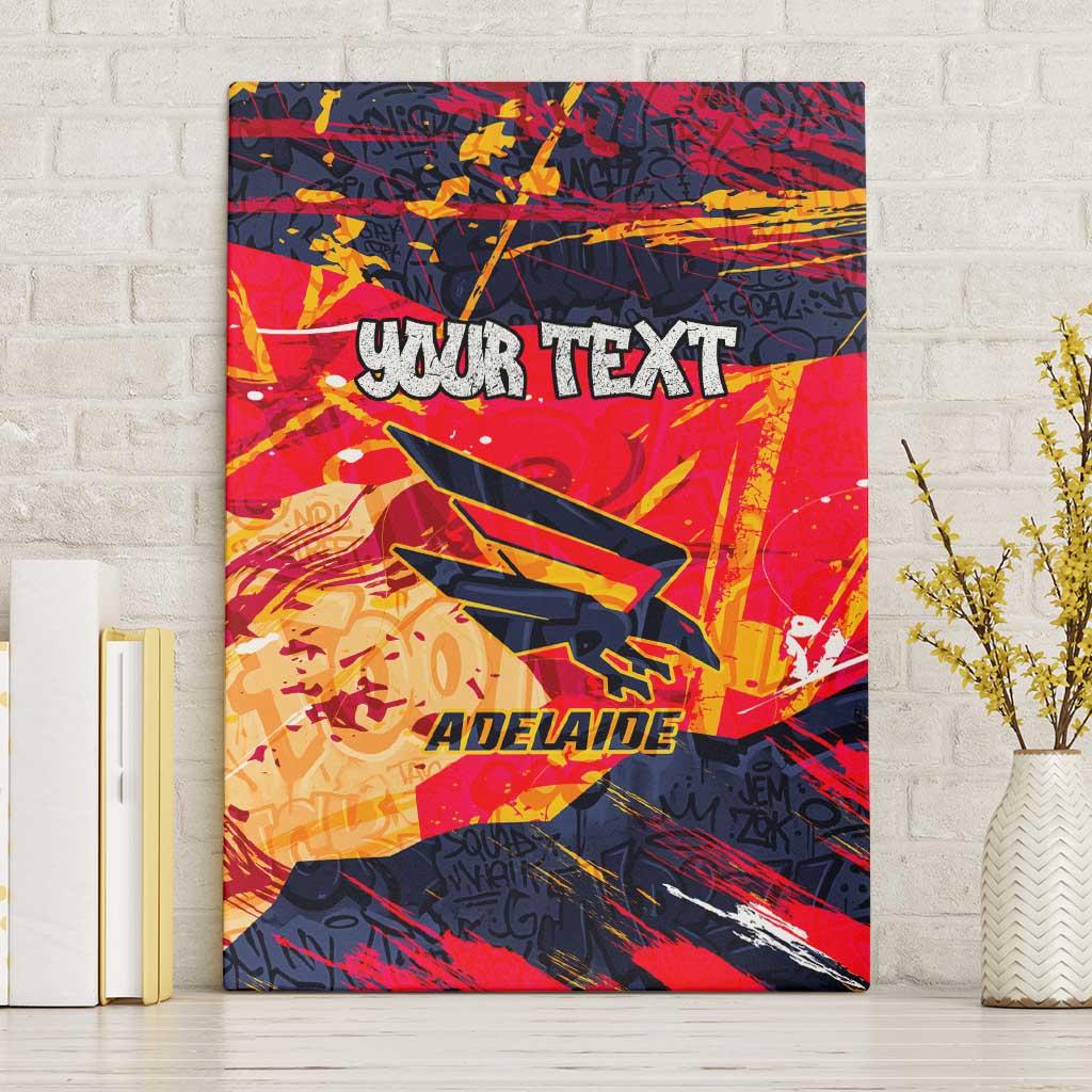 Personalized Adelaide Crows Canvas Wall Art Australian Graffiti Paint Splatter - Abstract Geometric