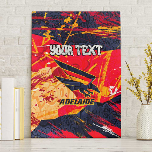 Personalized Adelaide Crows Canvas Wall Art Australian Graffiti Paint Splatter - Abstract Geometric
