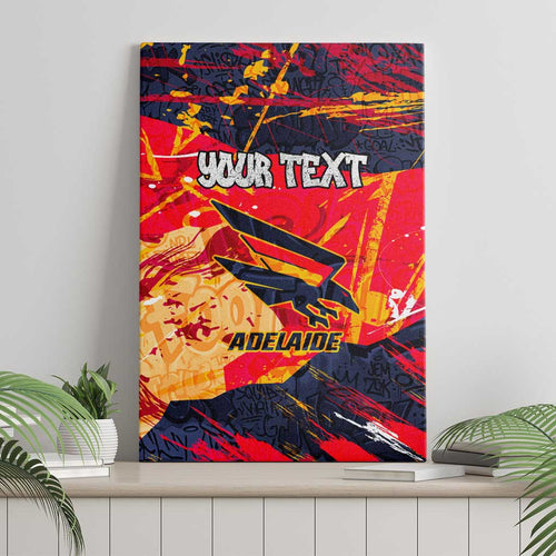 Personalized Adelaide Crows Canvas Wall Art Australian Graffiti Paint Splatter - Abstract Geometric