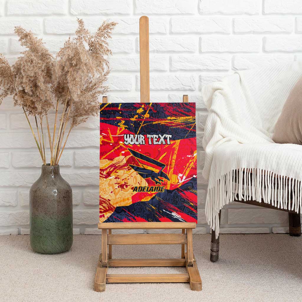 Personalized Adelaide Crows Canvas Wall Art Australian Graffiti Paint Splatter - Abstract Geometric
