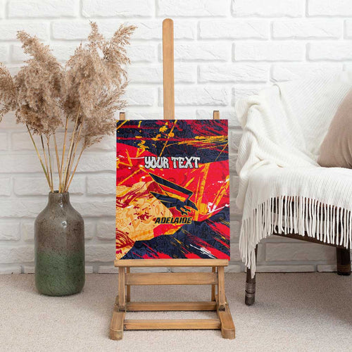 Personalized Adelaide Crows Canvas Wall Art Australian Graffiti Paint Splatter - Abstract Geometric