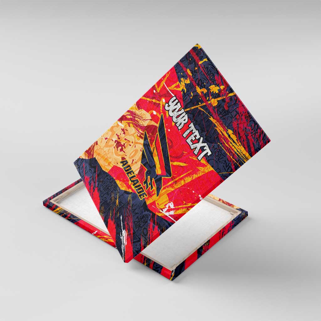 Personalized Adelaide Crows Canvas Wall Art Australian Graffiti Paint Splatter - Abstract Geometric