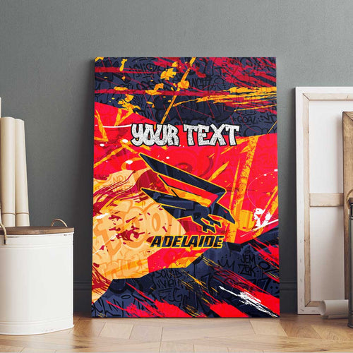Personalized Adelaide Crows Canvas Wall Art Australian Graffiti Paint Splatter - Abstract Geometric