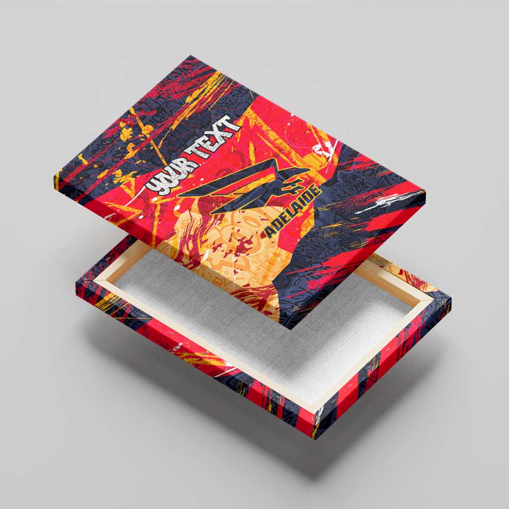 Personalized Adelaide Crows Canvas Wall Art Australian Graffiti Paint Splatter - Abstract Geometric