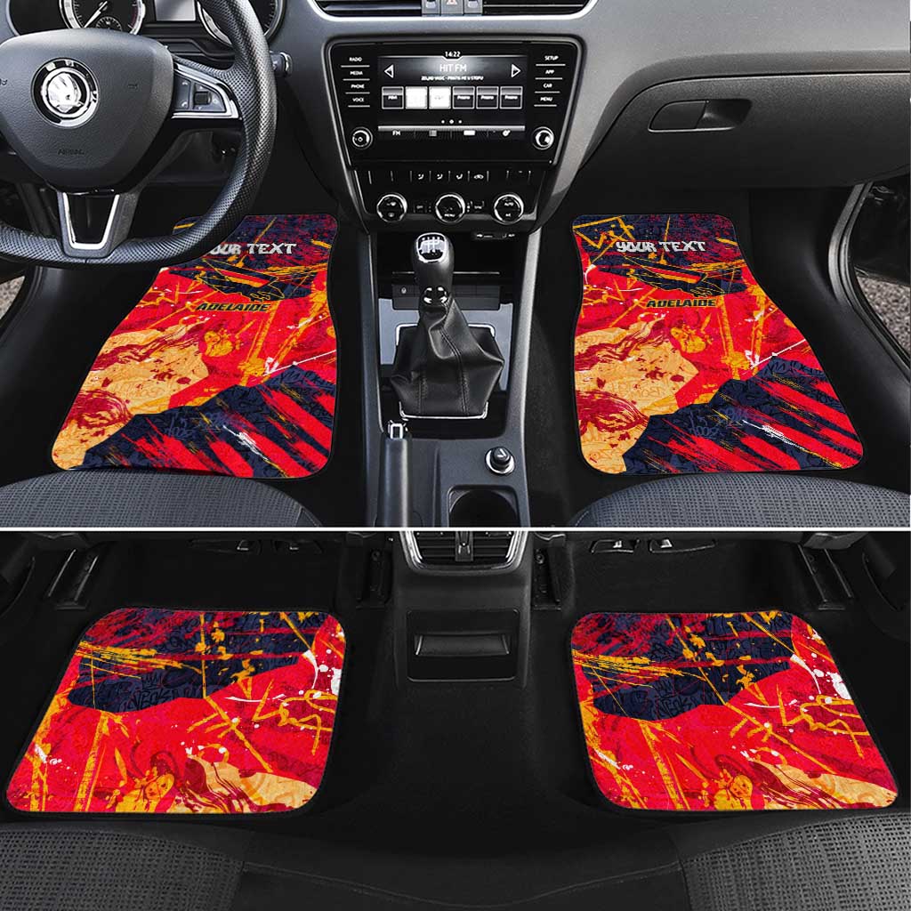 Personalized Adelaide Crows Car Mats Australian Graffiti Paint Splatter - Abstract Geometric
