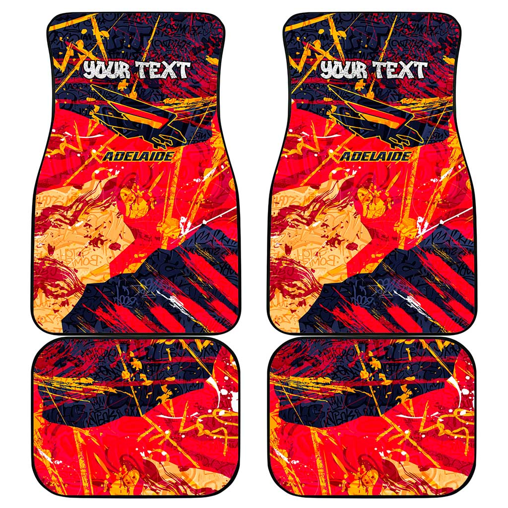 Personalized Adelaide Crows Car Mats Australian Graffiti Paint Splatter - Abstract Geometric