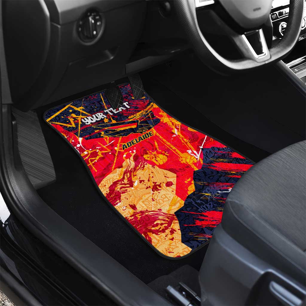 Personalized Adelaide Crows Car Mats Australian Graffiti Paint Splatter - Abstract Geometric