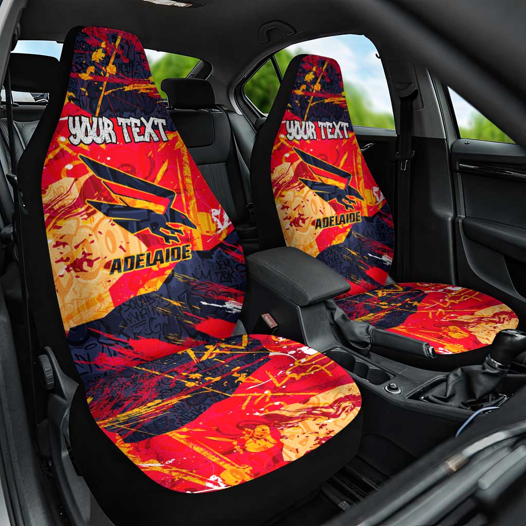 Personalized Adelaide Crows Car Seat Cover Australian Graffiti Paint Splatter - Abstract Geometric