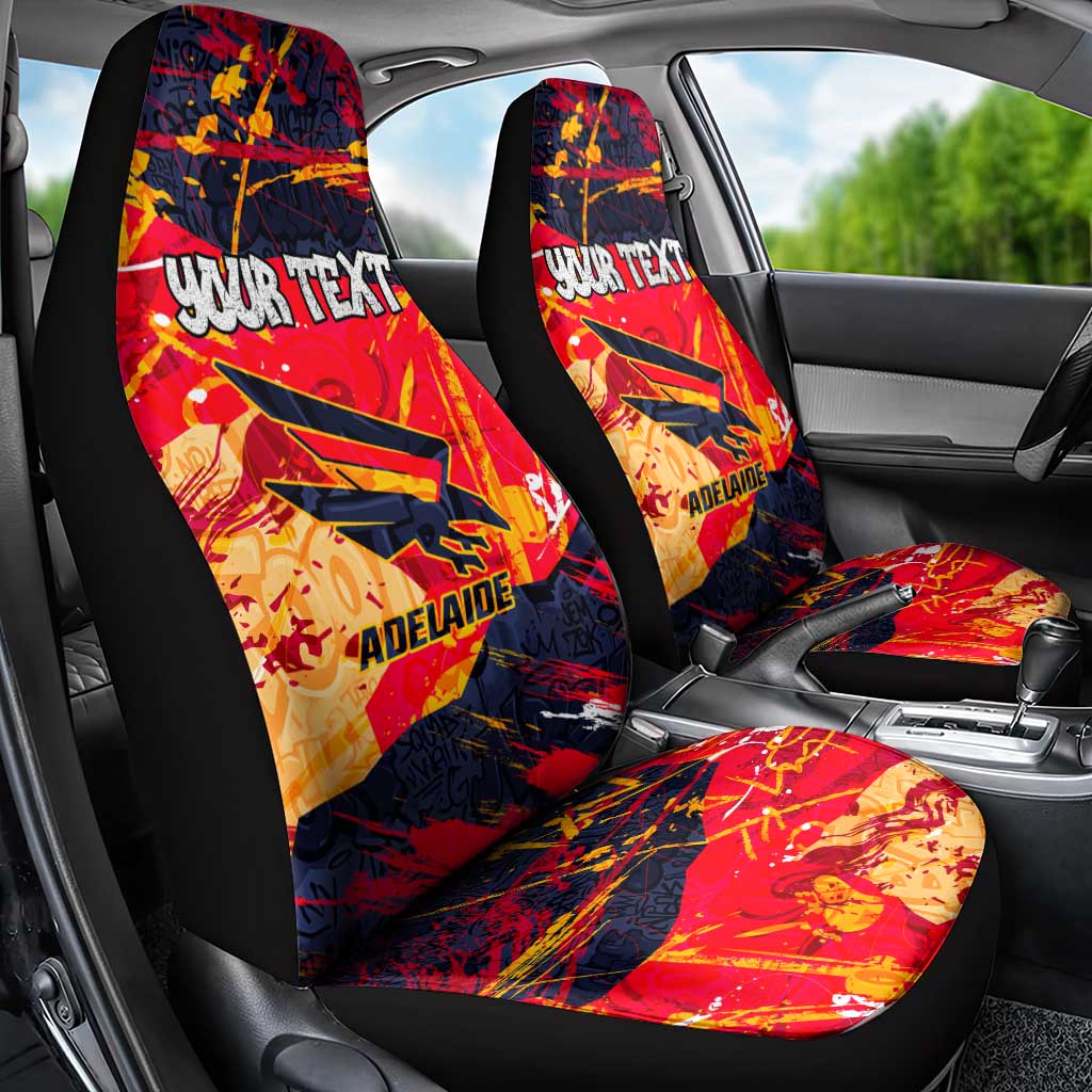 Personalized Adelaide Crows Car Seat Cover Australian Graffiti Paint Splatter - Abstract Geometric