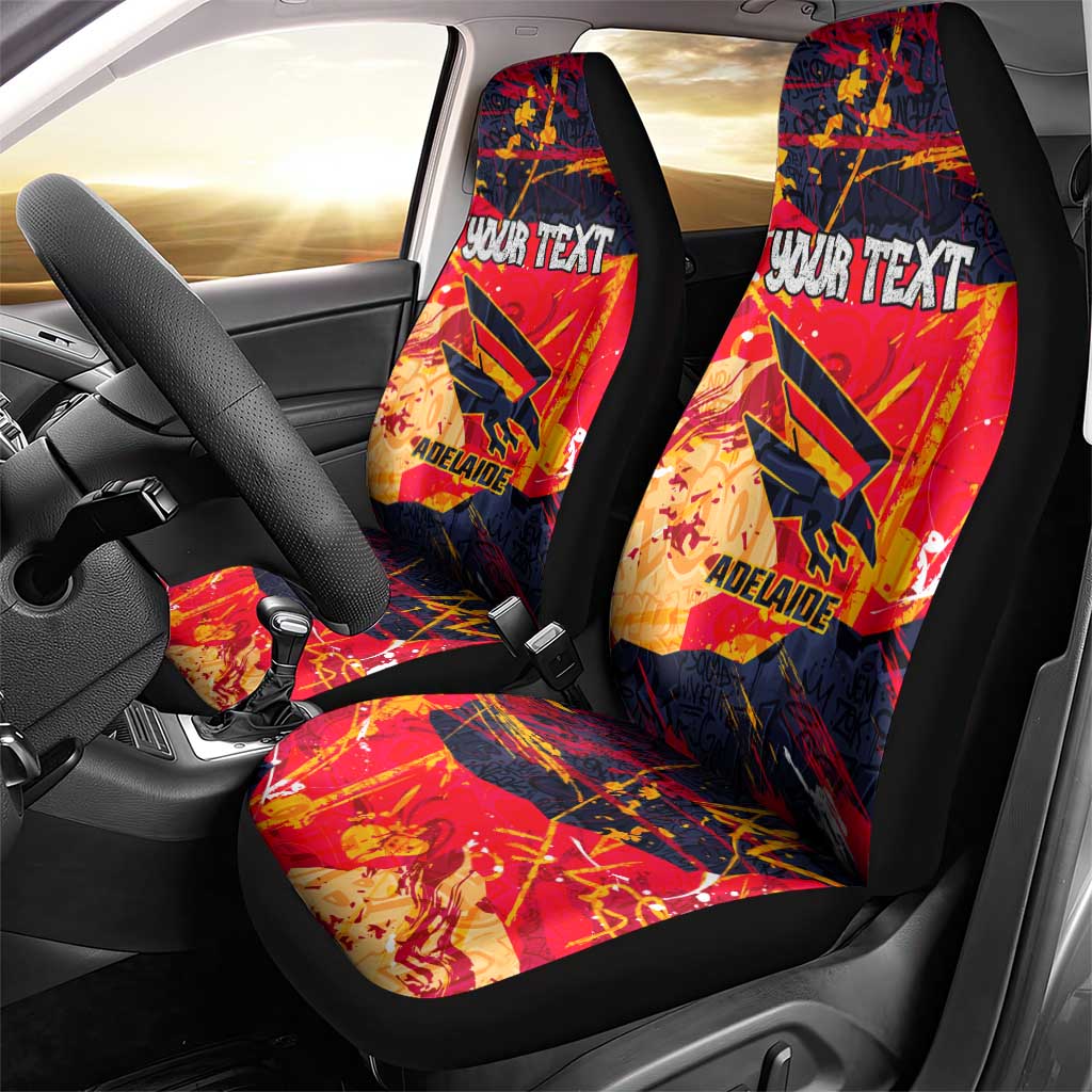 Personalized Adelaide Crows Car Seat Cover Australian Graffiti Paint Splatter - Abstract Geometric