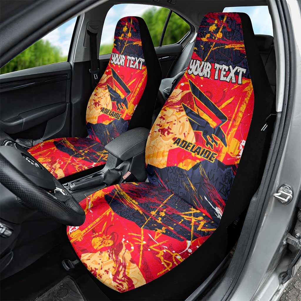 Personalized Adelaide Crows Car Seat Cover Australian Graffiti Paint Splatter - Abstract Geometric
