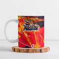 Personalized Adelaide Crows Ceramic Mug Australian Graffiti Paint Splatter - Abstract Geometric