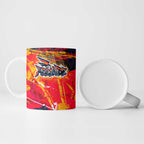 Personalized Adelaide Crows Ceramic Mug Australian Graffiti Paint Splatter - Abstract Geometric