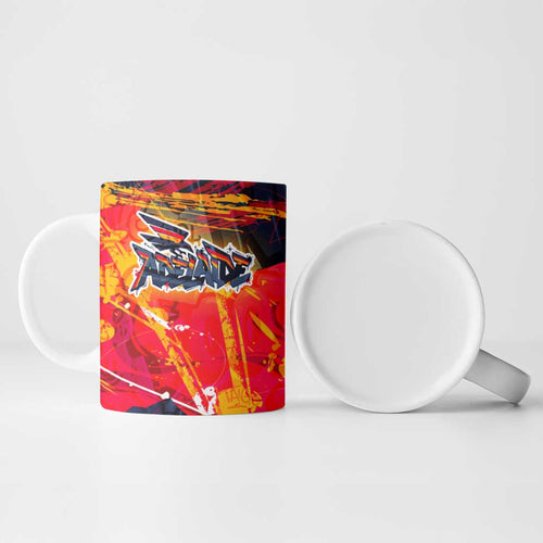 Personalized Adelaide Crows Ceramic Mug Australian Graffiti Paint Splatter - Abstract Geometric