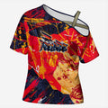 Personalized Adelaide Crows Cross Shoulder Shirt Australian Graffiti Paint Splatter - Abstract Geometric