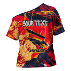 Personalized Adelaide Crows Cross Shoulder Shirt Australian Graffiti Paint Splatter - Abstract Geometric