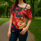 Personalized Adelaide Crows Cross Shoulder Shirt Australian Graffiti Paint Splatter - Abstract Geometric