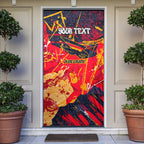 Personalized Adelaide Crows Door Cover Australian Graffiti Paint Splatter - Abstract Geometric