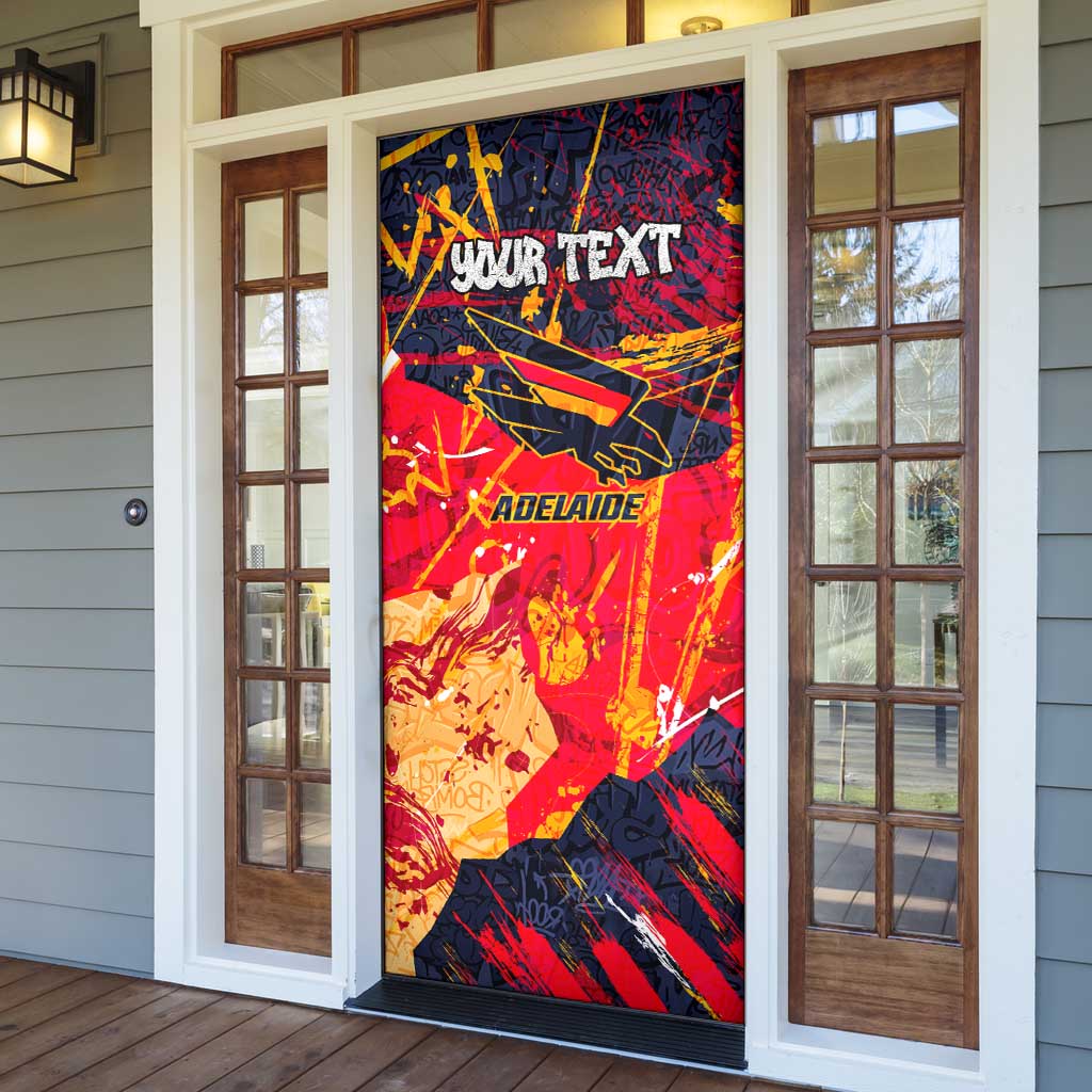 Personalized Adelaide Crows Door Cover Australian Graffiti Paint Splatter - Abstract Geometric