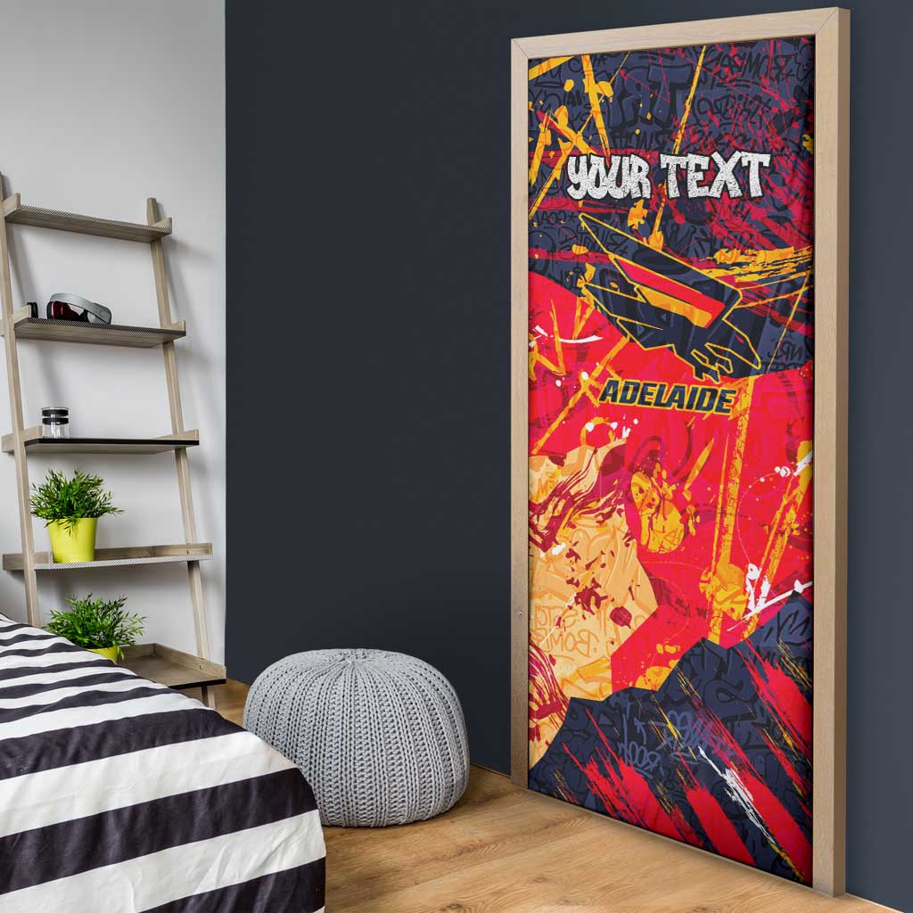 Personalized Adelaide Crows Door Cover Australian Graffiti Paint Splatter - Abstract Geometric