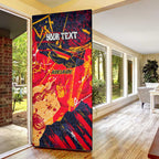 Personalized Adelaide Crows Door Cover Australian Graffiti Paint Splatter - Abstract Geometric