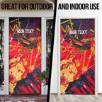 Personalized Adelaide Crows Door Cover Australian Graffiti Paint Splatter - Abstract Geometric
