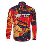 Personalized Adelaide Crows Family Matching Long Sleeve Bodycon Dress and Hawaiian Shirt Australian Graffiti Paint Splatter - Abstract Geometric