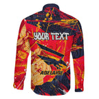 Personalized Adelaide Crows Family Matching Mermaid Dress and Hawaiian Shirt Australian Graffiti Paint Splatter - Abstract Geometric