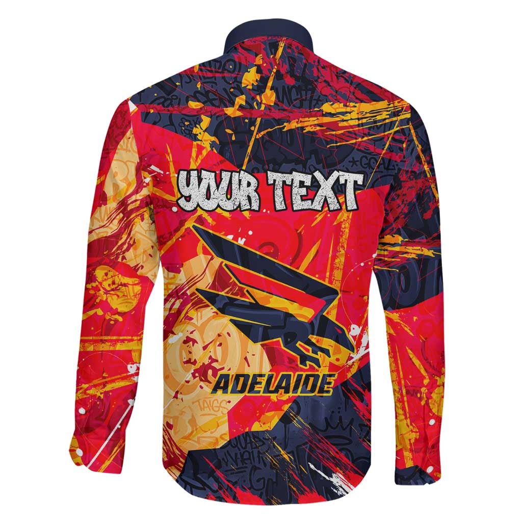 Personalized Adelaide Crows Family Matching Puletasi and Hawaiian Shirt Australian Graffiti Paint Splatter - Abstract Geometric