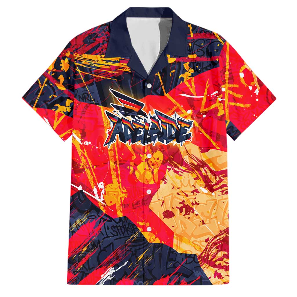 Personalized Adelaide Crows Family Matching Summer Maxi Dress and Hawaiian Shirt Australian Graffiti Paint Splatter - Abstract Geometric