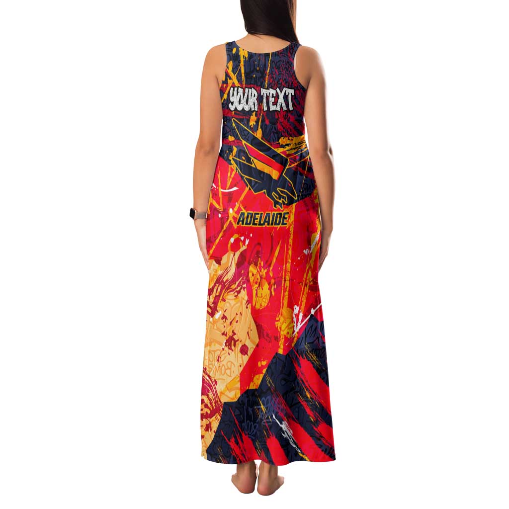 Personalized Adelaide Crows Family Matching Tank Maxi Dress and Hawaiian Shirt Australian Graffiti Paint Splatter - Abstract Geometric