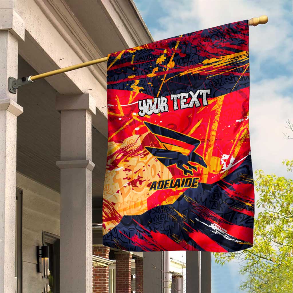 Personalized Adelaide Crows Garden Flag Australian Graffiti Paint Splatter - Abstract Geometric